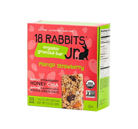 Mango Strawberry Jr., organic granola bar, 1.05 oz (6 bars/pack)